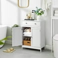 thumbnail image 3 of Ktaxon Bathroom Floor Cabinet, Freestanding Storage Cupboard w/ Drawer and 2 Doors, MDF White, 3 of 15