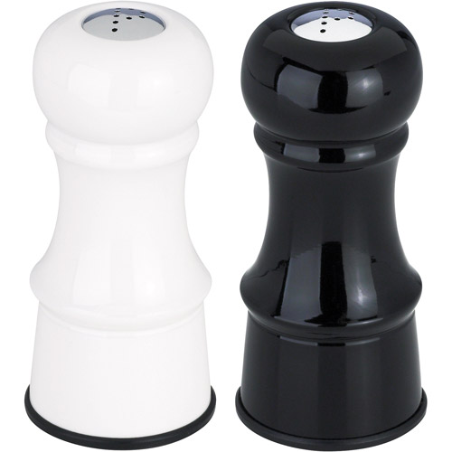 Trudeau Salt And Pepper Shakers, Black And White
