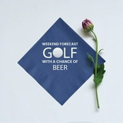 50pcs With a Chance of Beer Napkin Favors, Bachelor Party Paper Napkins, Custom Golf 3ply Cocktail Napkins, Personalized Paper Napkin Favor，cocktail napkins for reception disposable decorative 5"x5"