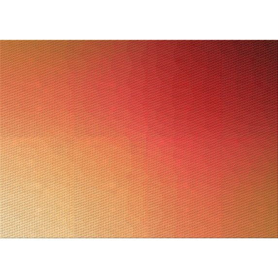 Ahgly Company Machine Washable Indoor Rectangle Transitional Orange Area Rugs, 6' x 9'