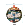 thumbnail image 5 of Swans: Stained Glass Style Wall or Window Hanging, Stained Glass Ornament 2025, Holiday Decoration, Seasonal Keepsake Gift, Unique Collectible, Window Hanging, Home Decor, 5 of 5