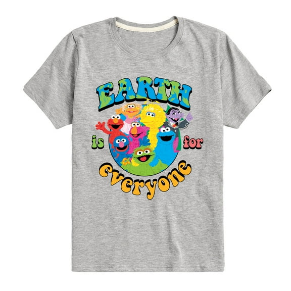 Sesame Street - Earth Is For Everyone - Toddler and Youth Short Sleeve Graphic T-Shirt