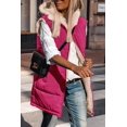 thumbnail image 4 of GHSDFBB Womens 2023 Fall Reversible Vests Sleeveless Fleece Jacket Zip Up Hoodie Pockets Long Warm Winter Coat Outerwear, 4 of 7