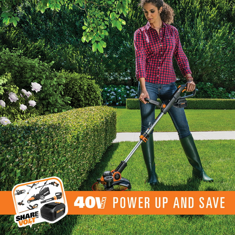 Ecomax 12 Cordless String Trimmer & Edger, 18V Electric Weed Wacker with  2Ah Battery and Charger, Lightweight Weed Eater, Edger Lawn Tool with 90