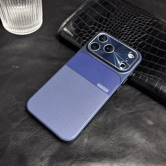 for iPhone 15 Magnetic Phone Case with Built-in Camera Lens Protector, Compatible with Mag-Safe, Military Grade Drop Protection Slim Pattern Shockproof Cover for iPhone 15, Blue