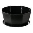 thumbnail image 4 of Simple Flower Pot Set Planter Simple Flower Pot Succulent Plants Large Opening Bottom Tray Indoor Flowerpot Household Durable Holder Black, 4 of 9
