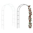 thumbnail image 6 of Wangbujianwang Garden Arch, Outdoor Flower Garden Arch Trellis, Sturdy Steel Arbor for Climbing Plants, Wedding Decoration, 7'8" H x 4'5" W,White, 6 of 7