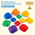 thumbnail image 3 of Costway 11 Pcs Colorful Stepping Stones with Full Non-Slip Edging Toys for 3+ Toddlers, 3 of 10