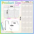 thumbnail image 2 of 2+68P Classroom Headphone Storage Organize, 30Pockets Clear Earphone Hanging Storage Bags Classroom Over The Door Hanging Headphone Bags with 62P Stickers, 6P Hooks for Tidy Earphones, 2 of 4