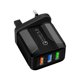thumbnail image 1 of Cargador 5V 2.4A 3 Puertos USB Smart QC 3.0 Travel Fast (Reino Unido) Negro 5pcs Hugtrwg  Para estrenar, 1 of 8