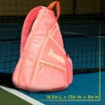 thumbnail image 7 of Franklin Sports Pickleball Bags - Pickleball Sling Bag Backpack for Gear + Equipment - Pickleball Bag for Men + Women - Holds Paddles, Pickleballs + Accessories - Coral, 7 of 7