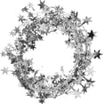 thumbnail image 2 of PMU 300 Ft Silver Star Garland – Shiny Tinsel Wire Garland for Christmas, Halloween, Wedding & Birthday Party Decor, Holiday Garlands Ornament for Festive Home Decoration (12pc-25Ft Each), 2 of 6