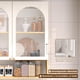 thumbnail image 4 of Alacenas para Cocina, Alacena Gabinete para Cocina 3 Puertas, Mueble Superior con Visualización en Vidrio Transparente 120x30x80CM(Claro), 4 of 9