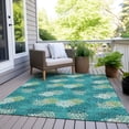 thumbnail image 6 of Addison Rugs Chantille Indoor/Outdoor Transitional Circles Emerald Washable Rectangle Rug, 5' x 7'6", 6 of 6