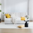 thumbnail image 4 of Miniyam Twin Size Daybed with Storage,Ivory Boucle Upholstered Daybed Frame with 2 Drawers for Bedroom Living Room,Wood Slat Support,No Spring Box Need, 4 of 9