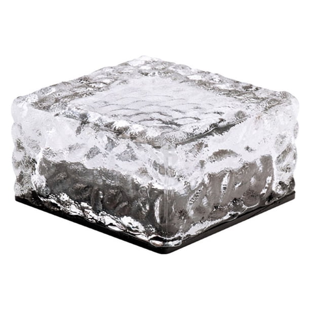 Luz Solar de Jardín Cateissary LED con Forma de Cubo de Hielo Blanco