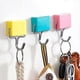 thumbnail image 2 of Ganchos magnéticos multiusos para cocina, resistentes, para llaves, abrigos, nevera y puertas, en rosa pastel, amarillo y azul (3 unidades), 2 of 5