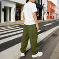 thumbnail image 5 of Iyufng Two Piece Sets for Girls, Old Girls Clothing, Bow Printed Short Sleeve T-Shirt and Cargo Pants Outfits 5-15 Years, 5 of 7
