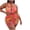 Orange-27, variant on Lopeceal Womens Floral Printed Swimsuits Two Piece Bathing Suit Hollow Out Monokini Swimwear V-Neck Halter Sexy Beachwear