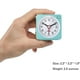 thumbnail image 3 of Reloj despertador analógico de viaje, 2,25 pulgadas, reloj ultrapequeño con función de repetición y luz, súper silencioso, sin tictac, funciona con pilas, (verde) Feliz Sencillez, 3 of 5