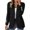 Black, variant on Falll Open Front Blazer for Women Lightweight Collarless Long Sleeve Jacket Relaxed Dressy Casual Solid Color Suit Coat L