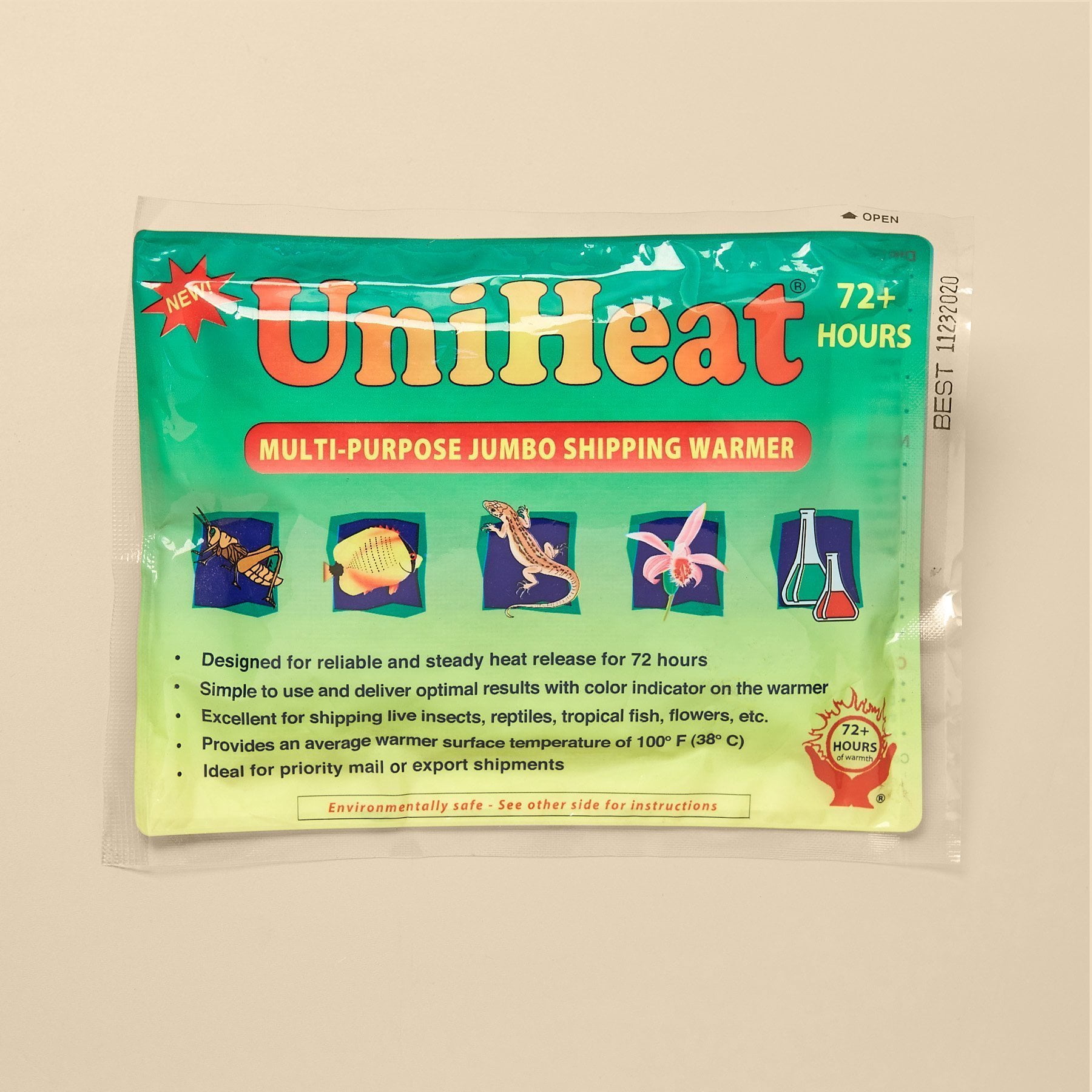 UniHeat 72 Hour Shipping Warmer Heat Pack Reptile Plant  Fish Chick 5 Pack! 