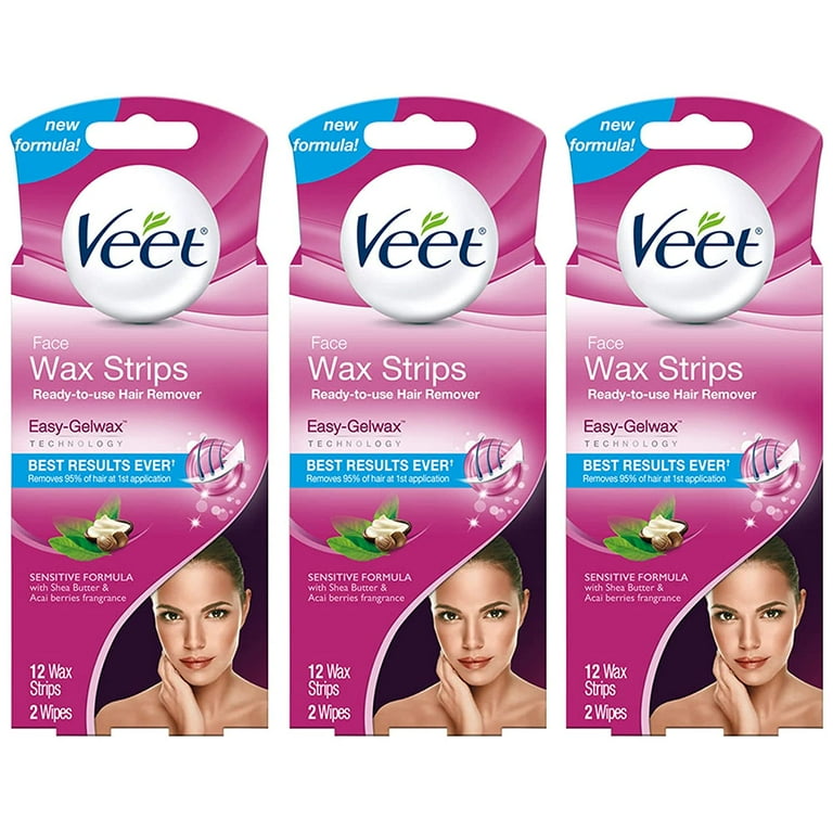 Veet face 2024 wax strips