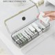 thumbnail image 3 of Desktop Storage Box Multifunctional Frame Sorting Box Clamshell Design Storage Data Cable Storage Box White, 3 of 5