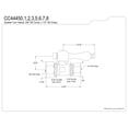 thumbnail image 2 of Kingston Brass CC44451 5/8-Inch O.D. Comp x 1/2-Inch O.D. Comp Quarter-Turn Straight Shut-Off Valve in Polished Chrome, 2 of 4