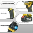 thumbnail image 3 of Euur  Brushless impact driver, 21V Cordless impact wrench 1/2 Inch, 2 × 4.0Ah impact drill tool set, 5 Sockets, 7 Drill, 6 Screws for Car Home Truck Mower Father Dad Husband, Yellow, 3 of 7