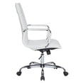 thumbnail image 6 of LeisureMod Harris Modern Adjustable Office Swivel Chair Leather High-Back Task Office Chair, White, 6 of 9