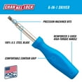 thumbnail image 2 of CHANNELLOCK 6-in-1 Professional Multi-Bit Screwdriver, Includes Slotted and Phillips Tips, Nut Drivers, Ideal for Home Improvement, Made in USA (61H), 2 of 10