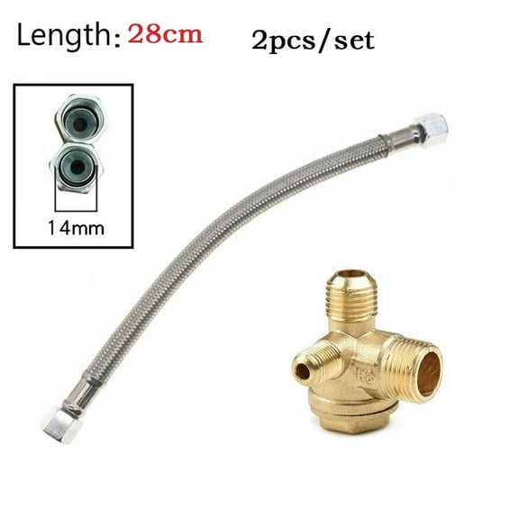 2PCS/set 280mm Air Compressor Flexible hose Air pump check valve Connecting Pipe