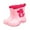 Pink, variant on Ketyyh-chn99 Rain Boots Toddler Waterproof Shoes Kids Toddler Kids Waterproof Light Up Rain Boots Patterns And Glitter Boots with Handles for Boys Girls Size for US 4,Green