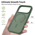 thumbnail image 3 of Dteck Magnetic Phone Case for iPhone 17 Pro with Camera Control Button, MagSafe Compatibility Scratch-Resistant Matte Translucent Phone Cover,Deep Green, 3 of 5