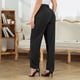 thumbnail image 3 of Pleated Pants, Button High Waisted Pants Pocket Stylish  For Women For Shopping Dating ANGGREK Negro M, 3 of 7