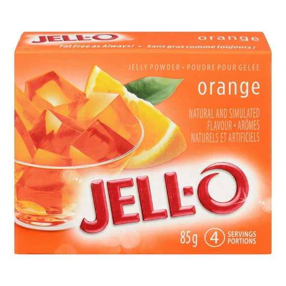 Poudre pour gelée Jell-O Orange – préparation pour dessert en gélatine 85g