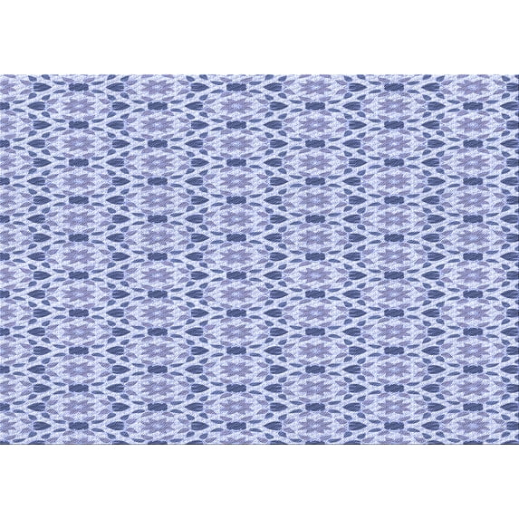 Ahgly Company Indoor Rectangle Patterned Periwinkle Purple Area Rugs, 2' x 5'