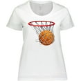 thumbnail image 3 of Inktastic Basketball Swish Women's Plus Size T-Shirt, 3 of 5