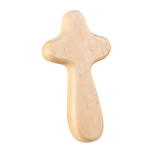 Cruz de madera para sostener la mano de la mano Cross decorativa Decorativa Tamaño de la palma Cross Cross Holding Cross Small For Table Christmas Color de madera