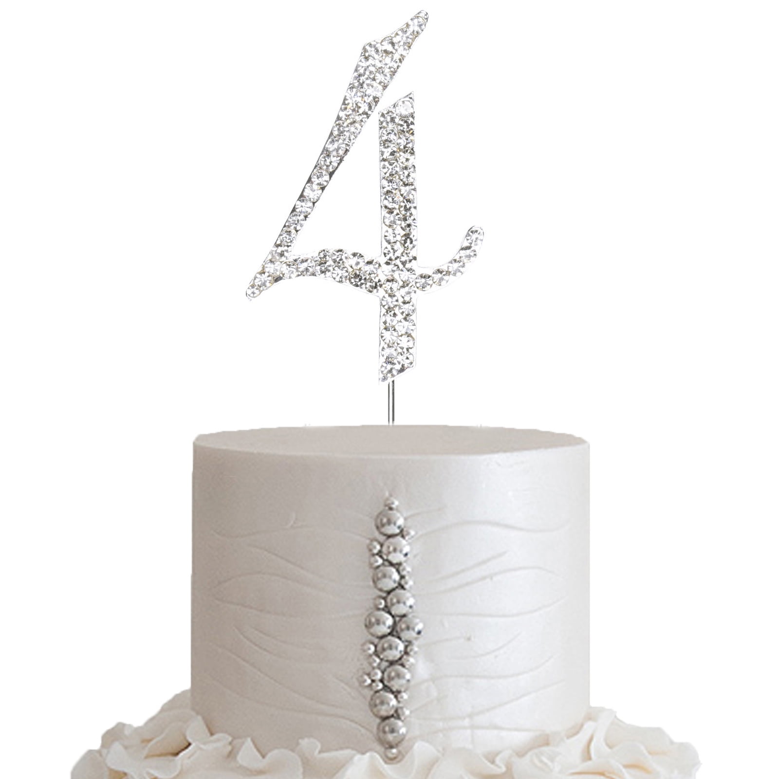 2.5" Silver Rhinestone Cake Topper Symbol "Heart" Monogram Wedding Symbol Decor 