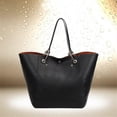 thumbnail image 5 of Black Large Handbag Leather Bucket Bag Shoulder Bag Ladies, 5 of 5