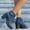Blue, variant on Bnwani Women Boots Ankle Winter Toe Mid-Heel Chunky 0 Boot Blue Size 4.5