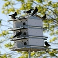 thumbnail image 3 of Birds Choice PMC12 Purple Martin Bird House Coates Round Entrance Holes, 3 Floor 12 Room - Unassembled, 3 of 8