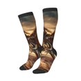 thumbnail image 2 of Vsdgher Western Skeleton Cowboy Horse Print Thigh High Socks Extra Long Stretchy Sock Women Over Knee High Opaque Stocking Daily Wear, 2 of 5