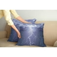 thumbnail image 3 of Ambesonne Grey Throw Pillow Cover 2 Pack, Thunderstorm Dark Clouds, 18", Blue, 3 of 6