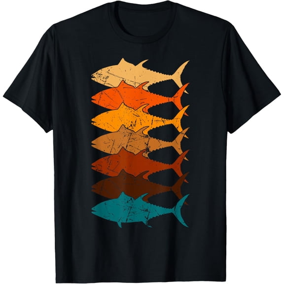 Fishing Tuna Retro Vintage Fisherman Angler Fisher T-Shirt