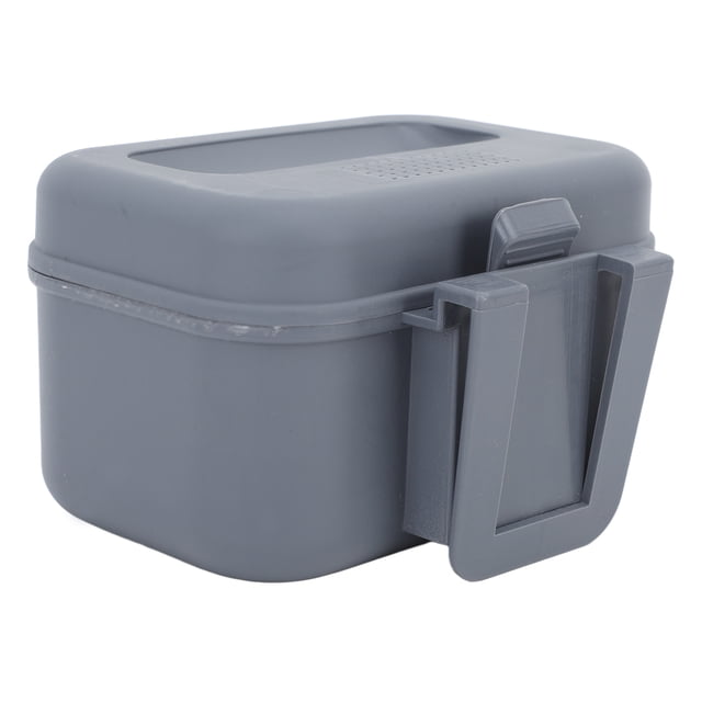 Live Bait Box, Plastic Bait Bucket with Tweezer, Portable Worm Storage Container with Perforated Cover Array Design for Fishing Enthusiasts