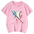 thumbnail image 4 of WOYY Big Girls Short Sleeve Graphic Tee Casual Active Crewneck T-Shirt, Sizes 3-13, 4 of 5