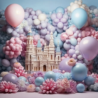 Girl Birthday Party Photography Background Pink Purple Balloons Butterfly Wonderland Baby Shower Banner Flowers 1st Birthday Party Background Cake Smash Decor Backdrop (5X3FT